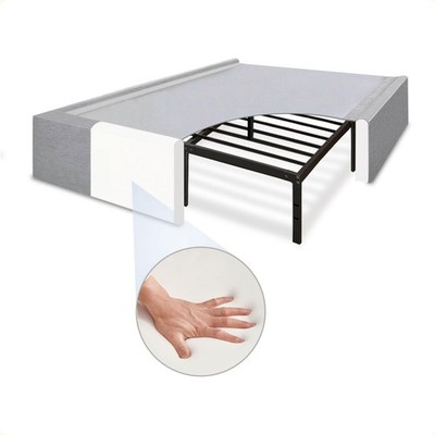 Ultra Soft Bed Frame Cover for Metal Bed Frame - Queen Size Upholstered Slipc...