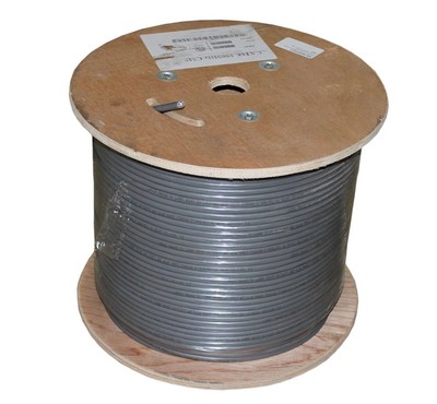 1000ft CAT6E **PLENUM** Bulk Network Cable  STP/FTP 550Mhz SHIELDED Solid  Grey