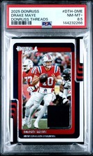 2025 PANINI DONRUSS DONRUSS THREADS #DTH-DME DRAKE MAYE PSA 8.5