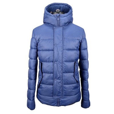 Save The Duck Herren Blau Steppjacke Small 38in Fleece Gefüttert Kapuze Vegan