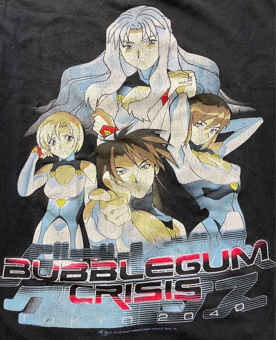 BUBBLE GUM CRISIS TOKYO 2040 T-shirt Fashion Victim Black Anime XL :JP #T0014