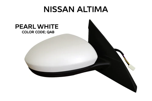 NEW PEARL WHITE mirror fits 2019-25 Nis Altima Passenger RH Heat+TurnSign+Camera