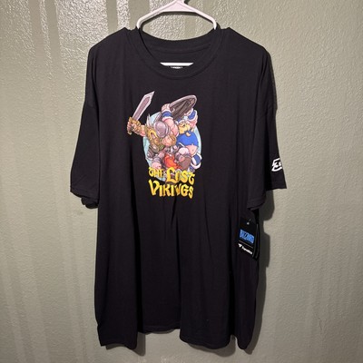 NWT Men's 3XL Fanatics The Lost Vikings Blizzard Black TShirt Super Nintendo