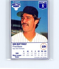 1987 Kraft Home Plate Heroes Don Mattingly #29