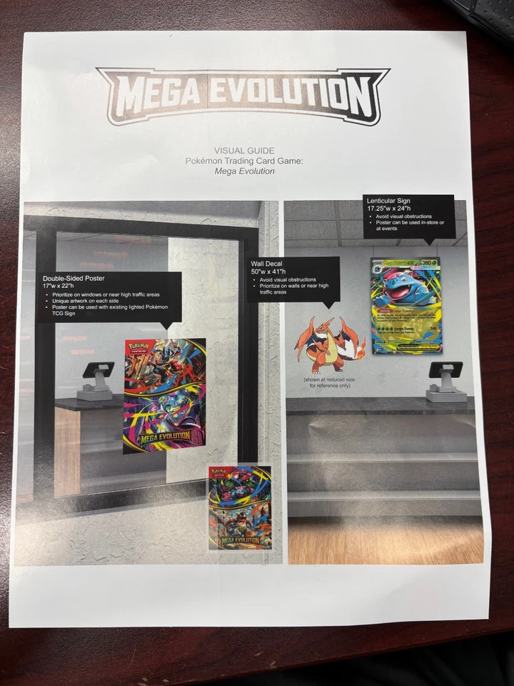 Pokemon Mega Evolution Marketing Kit 3D 17X24 POSTER SIGN Venusaur - Image 2 of 4