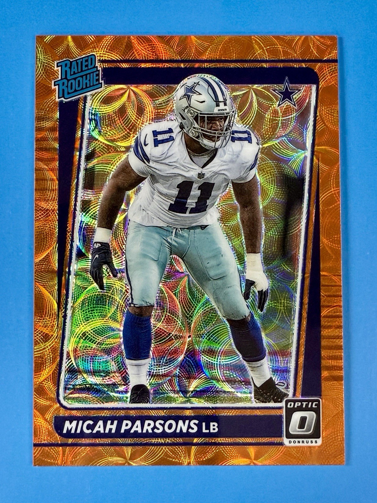 Micah Parsons 2021 Optic Rated Rookie #245 Orange Scope Prizm #’d 50/79 RC
