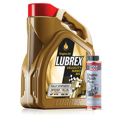 Lubrex 5w20 Fully Synthetic Engine Oil ACEA C5,API SN/CF-RC/CF 5L + Engine Flush 7.60 per litre