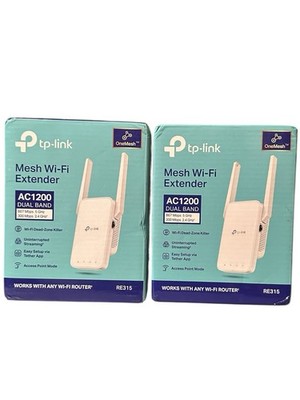 TP-Link AC1200 Dual Band Mesh WiFi Extender - Wi-Fi Dead Zone Killer Lot Of 2