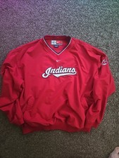 Cleveland Indians (Guardians) Nike Wind Breaker Red PULL Over XxL