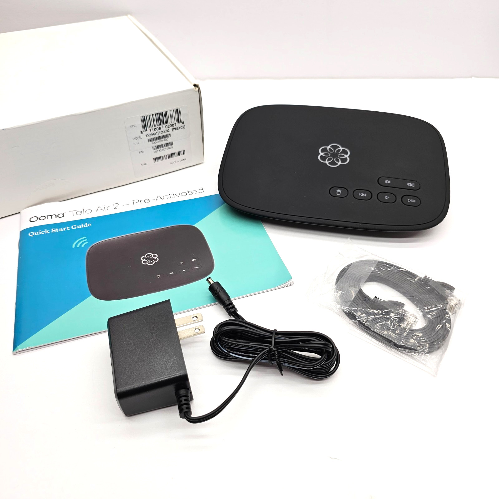 (As Is Parts Only) Ooma Telo Air 2 Pre-Activated Internet Home Phone Service
