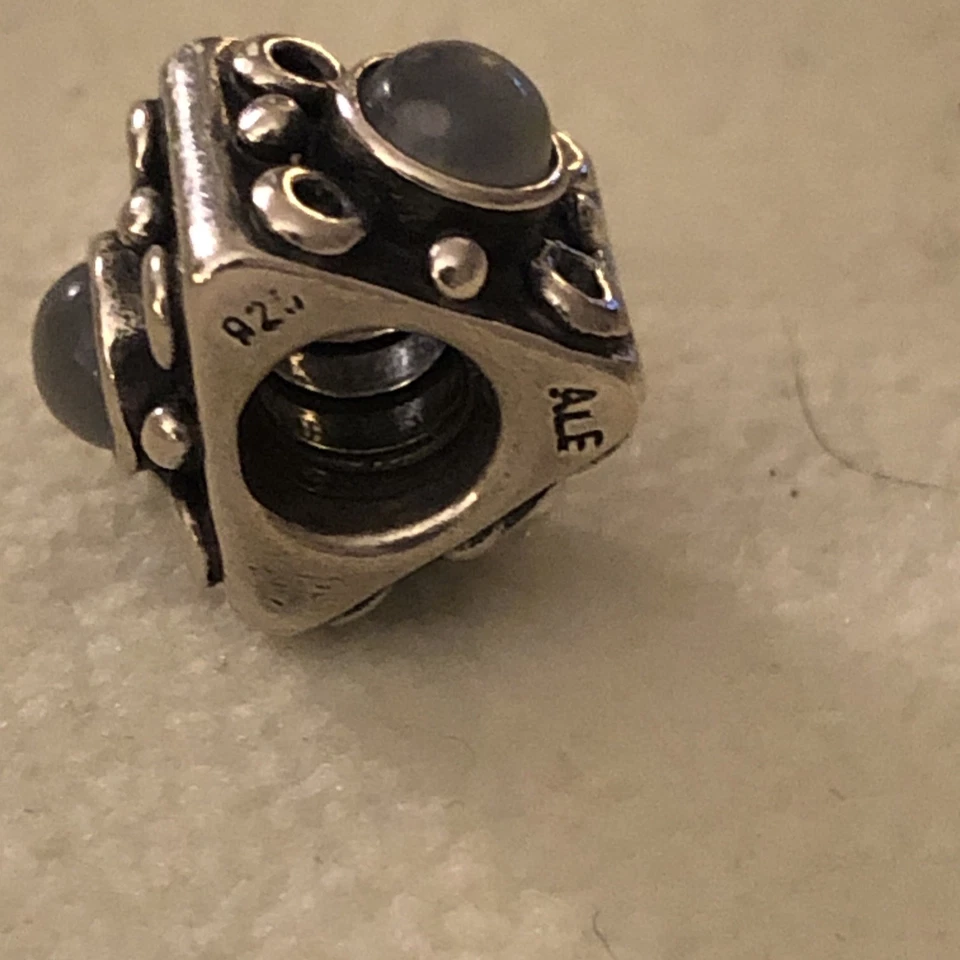 Abalorio de piedra lunar de plata esterlina retirado Pandora - 790217MS Foto 3 de 4