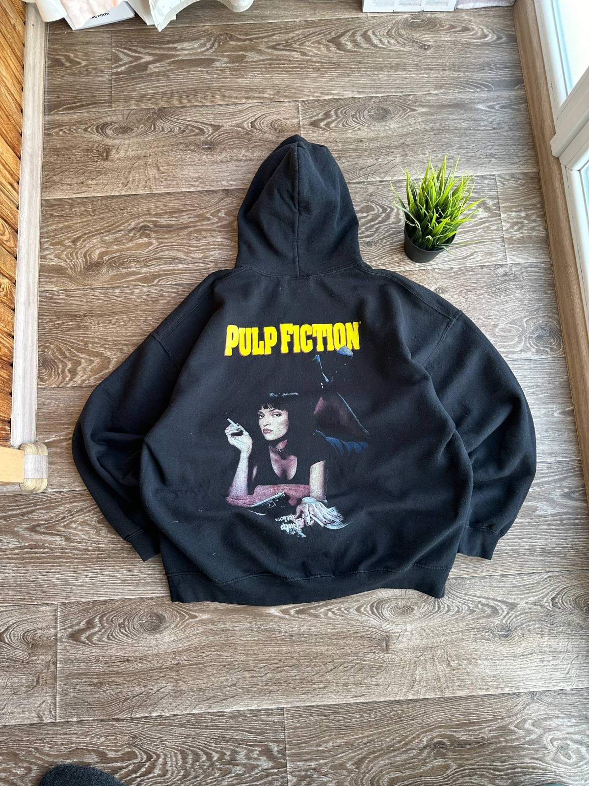 Pulp Fiction Mia Wallace Tarantino Movie Hoodie Sweatshirt Mens Size M Black