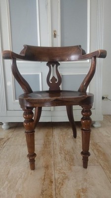 Antiker Massivholzstuhl TOP Zustand! ''Raucherbogen'' um 1860