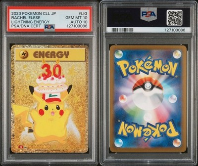 PSA 10 GEM MINT AUTO 10 Rachel Elese Sig. 30th Anniversary Pikachu