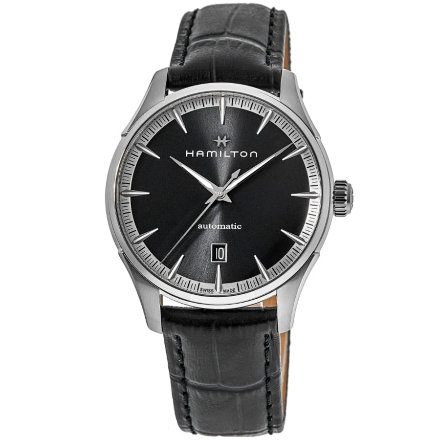 Nuevo reloj para hombre Hamilton Jazzmaster automático esfera negra cuero negro H32475730
