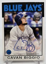 2021 Topps CAVAN BIGGIO 1986 Topps Design Autograph Toronto Blue Jays #86A-CBI
