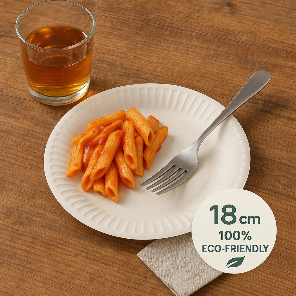 Premium Weiße Pappteller 18 cm 23 cm 26 cm | Einweg Teller Set Party NEU & OVP - Bild 2 von 4