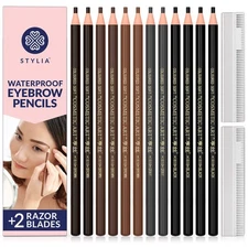 Stylia Waterproof Eyebrow Pencils For Women – Long-Lasting Microblading Su