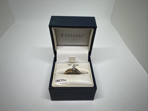 Keepsake 1/6 CTW Diamond "Silhouette" Engagement Ring 10k Yellow Gold Size 6.75