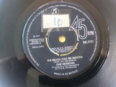 THE SEEKERS - THE CARNIVAL IS OVER/WE SHALL NOT BE MOVED - VOCAL POP VINYL 7''S