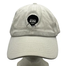 Bob Ross Hat Embroidered Face Cream White Dad Cap Adjustable Spencer’s 2018