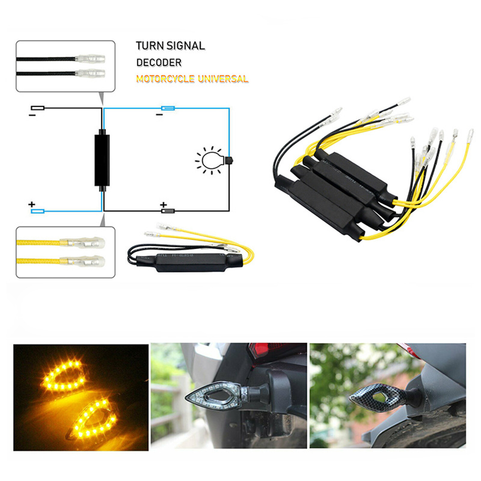 LED Light Load Resistor Motorcycle LED Turn Signal Indicator, Light