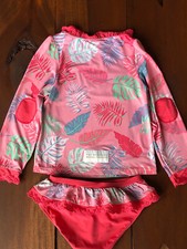 Beaufort Bonnet 2 Piece Swim Suit. Pink Cabana Sz 7 Girls