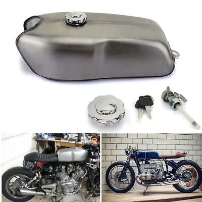 #ad #ad 9L 2.4Gal Universal Cafe Racer Gas Fuel Tank for Yamaha RD50 RD350 RD400 for BMW $77.64