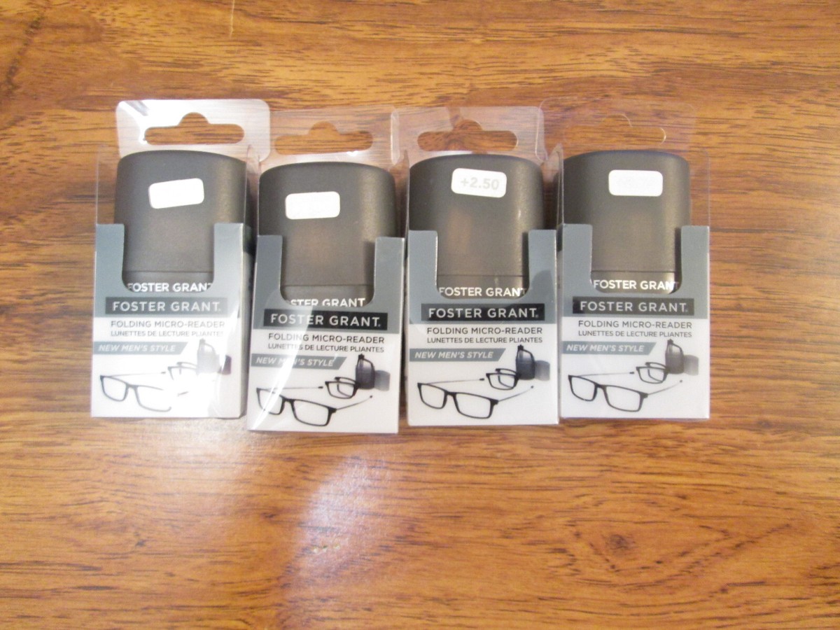 Foster Grant MicroVision GINO Folding Reader Glasses w/ Case