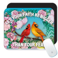 Cardinal Flowers : Gift Mousepad Bird Grieving Lost Loved One Grief Healing