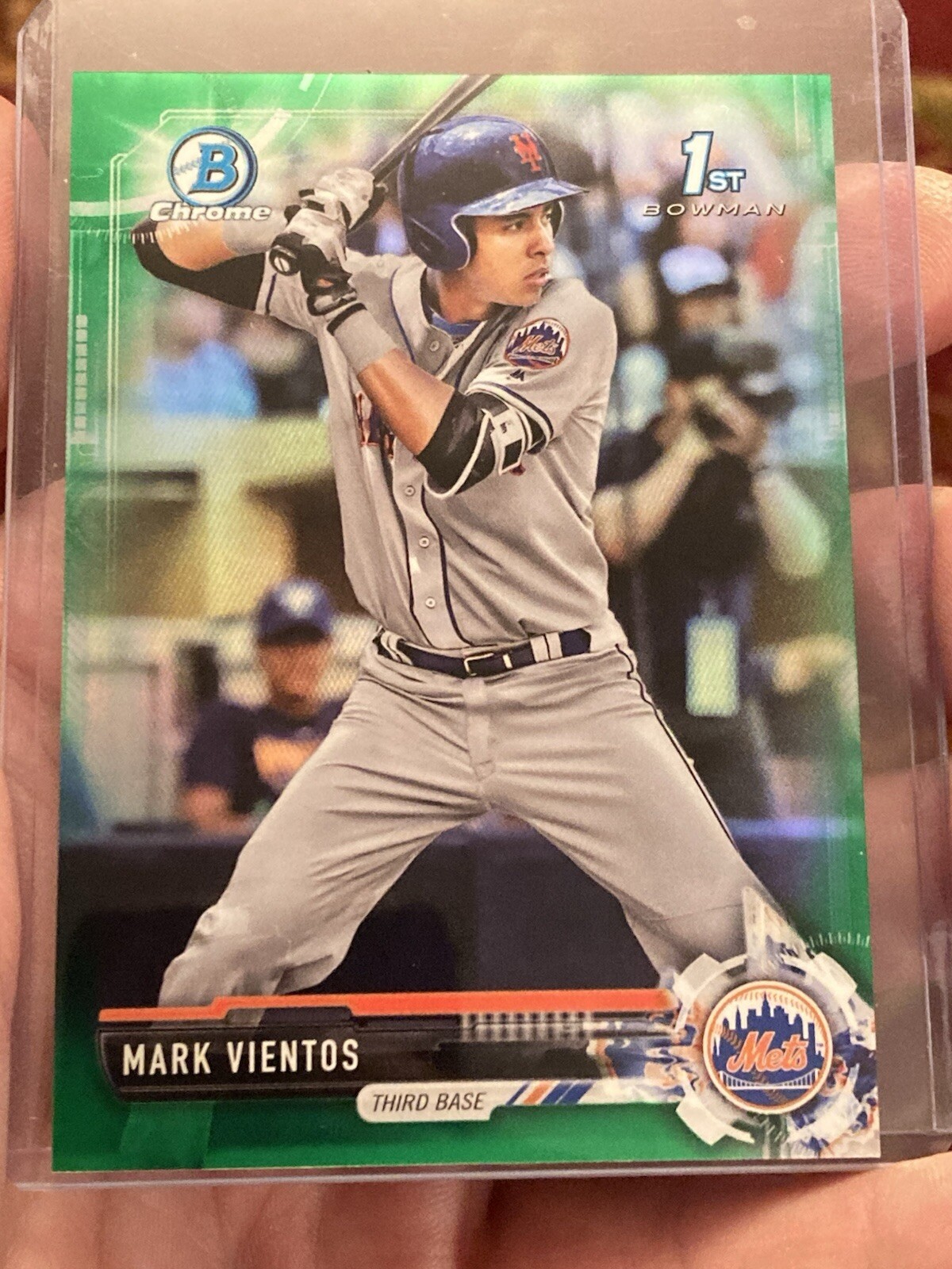 2017 Bowman Chrome Draft Green Refractor # Bdc-139 Mark Vientos #/99