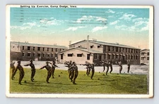 Postcard Iowa Camp Dodge IA Military Army Training 1918 Posted White Border