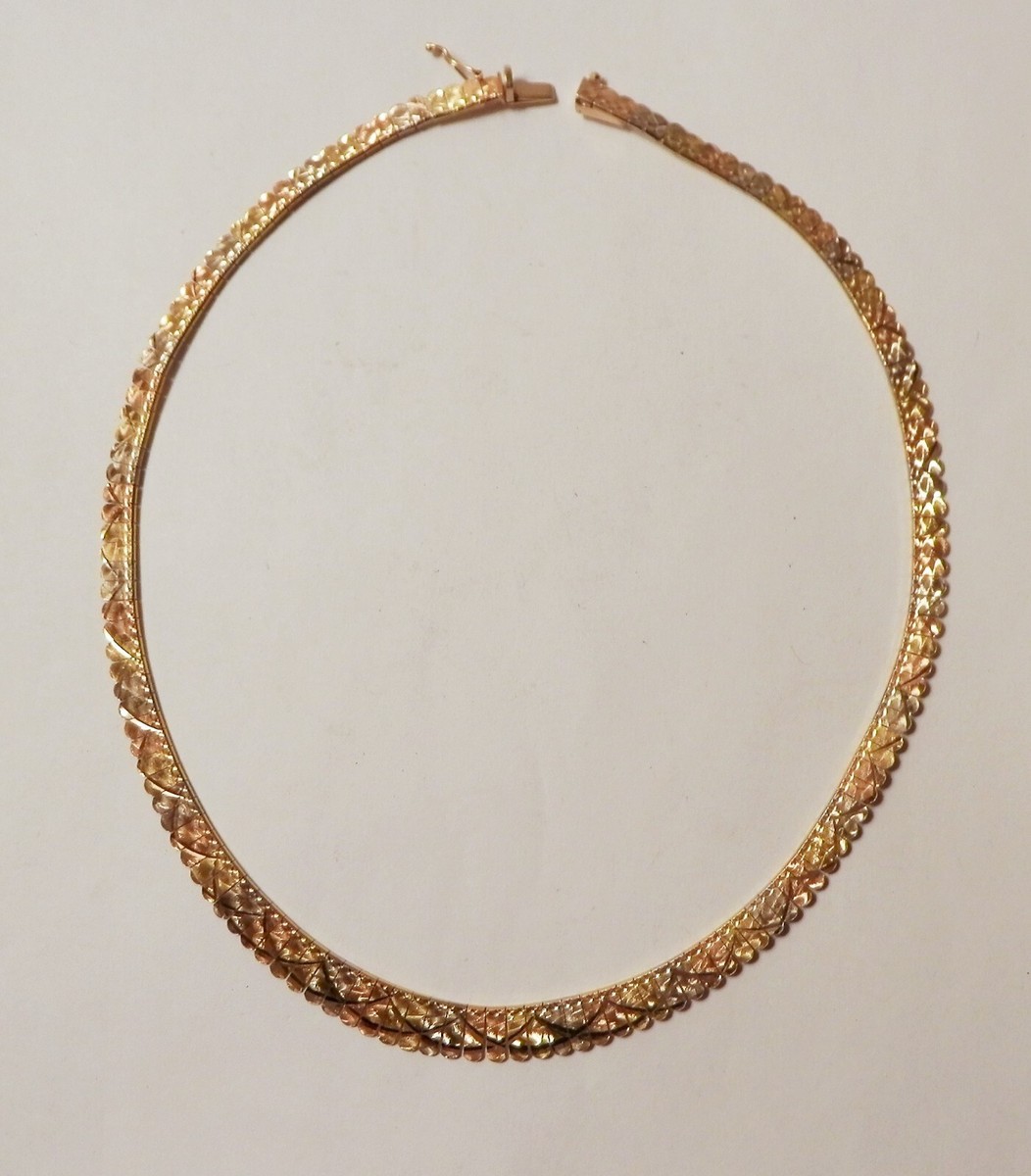 Italian 750 18K Yellow & Rose Gold 16.75