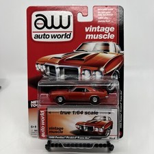 Auto World Vintage Muscle 1969 Pontiac Firebird Trans Am 1:64 1/69 Scale Red S8