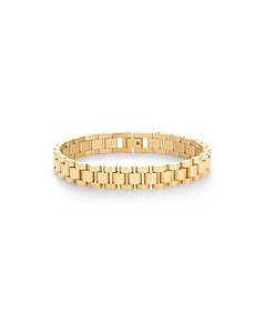 Pavoi 14K Gold Plated Waterproof Watch Strap Chain Bracelet Two T...