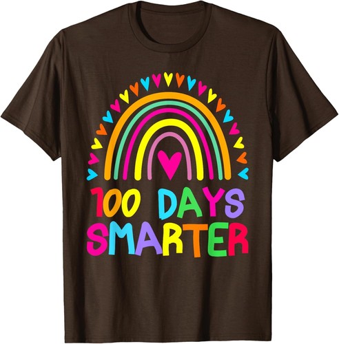 100th Day of School Teacher - 100 days smarter rainbow T-Shirt Hoodie - Picture 8 of 12
