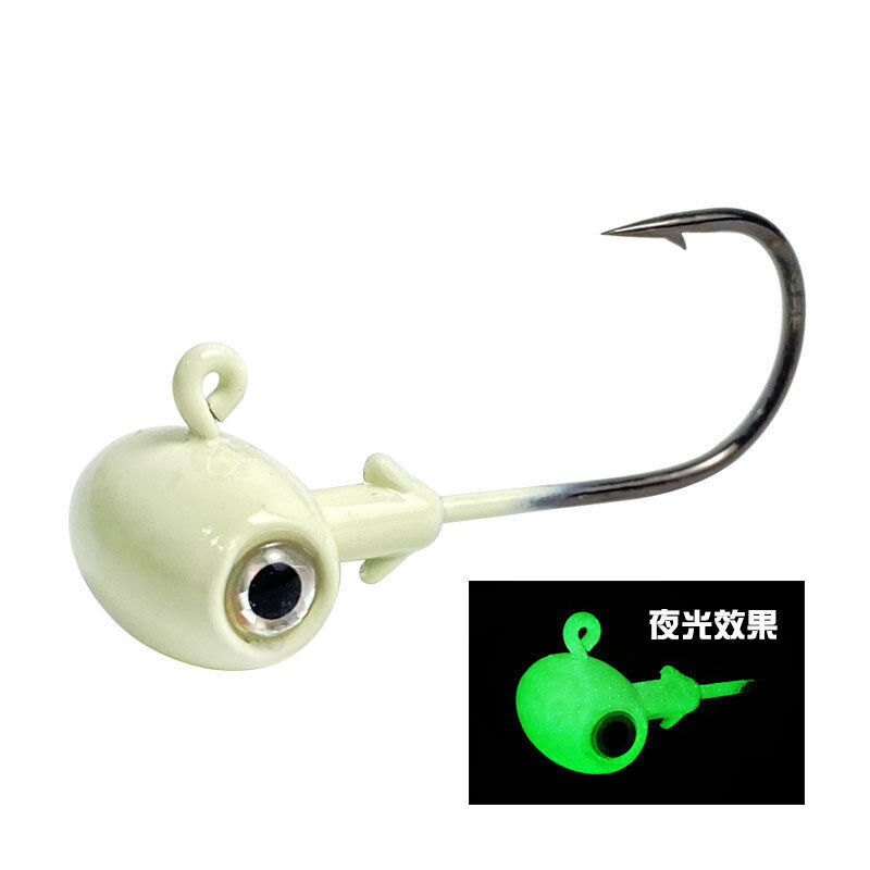 45 Pièces Hameçons de Pêche,Têtes Plombées Kit,pour leurre Souple Plomb