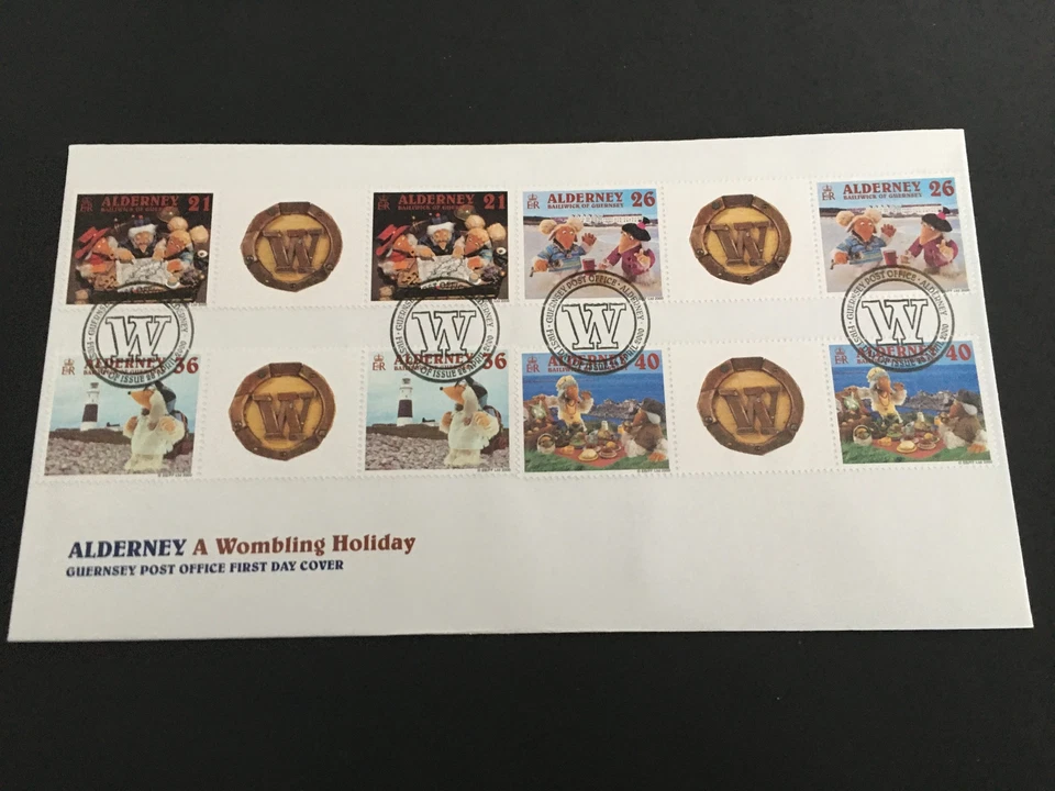 ALDERNEY FDC 2000 GUTTER PAIRS WOMBLES WOMBLING HOLIDAY LIGHTHOUSE /u1033 - Image 2 of 3
