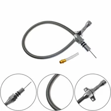 FOR GM 4L60 &4L60E FLEXIBLE TRANSMISSION DIP STICK BRAIDED FIREWALL MOUNT BILLET