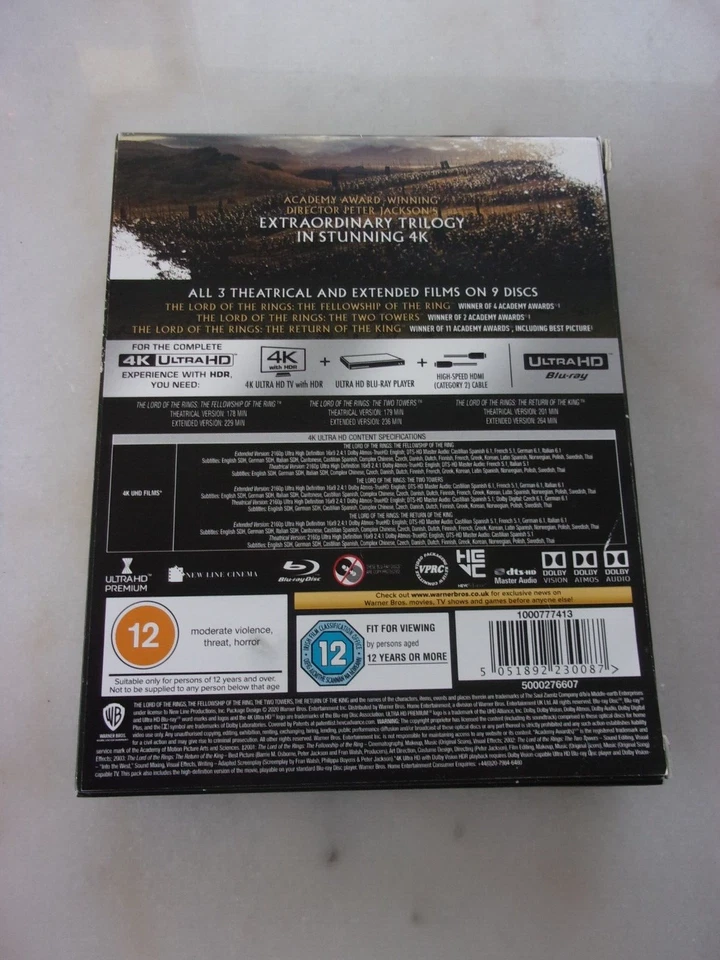 THE LORD OF THE RINGS - THE TWO TOWERS - THEATRICAL VERSION - 4K-ULTRAHD - NEW! - Image 3 of 3