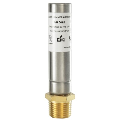 EFIELD 1/2'' Mip (Sweat) Stainless Steel Water Hammer Arrestor , No Lead