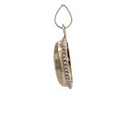 Vintage Sterling Silver White Buffalo Stone Oval Pendant Southwestern Style — photo 4