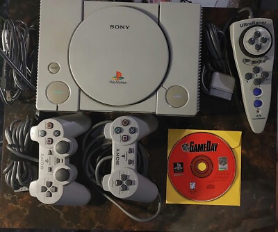 Sony PlayStation 1 Console (SCPH1001) - 3 Controllers + 3 Games TESTED