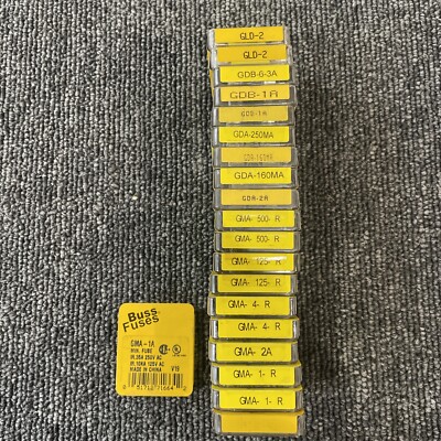 (95) Bussmann GMA / GDA / GDB / GLD Fuses - Various Lot - See Description