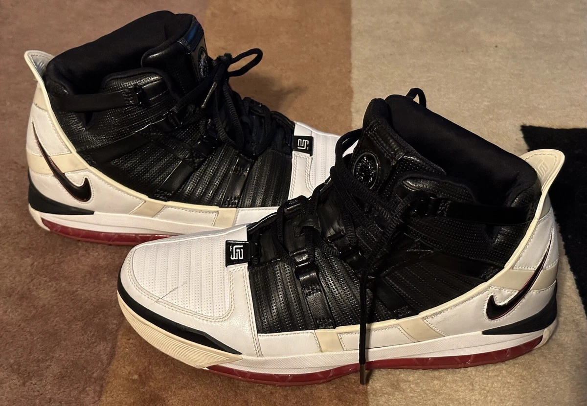 Nike Zoom LeBron 3 QS Home 2019 Black White Crimson Sz 11 No Box
