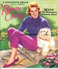 VINTAGE 1959 ROSE CLOONEY PAPER DOLLS ~PRETTY LASER REPRODUCTIN~ORIG. SIZE UNCUT