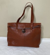 Sundance Double Handle Leather Satchel Whisky Tan Color Large Bag