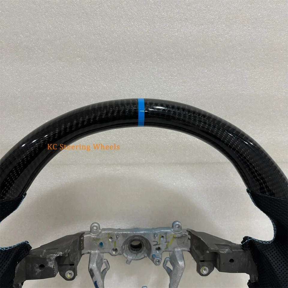 Volante de fibra de carbono línea azul para LEXUS 2007 2008 2009 ES 2006-2011 GS Foto 3 de 4