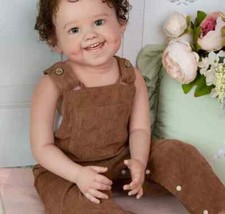 30in Artist Painted Reborn Baby Doll Hand-Rooted Hair Finished Toddler Boy Gifts