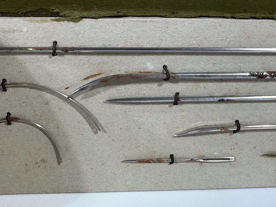 Vintage Telegraph Nähnadeln Set Retro Deko für Näherei verrostet Nadeln HL5 - Bild 3 von 4